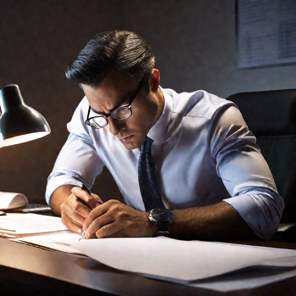 Бухгалтер внимательно проверяет форму ОС-1