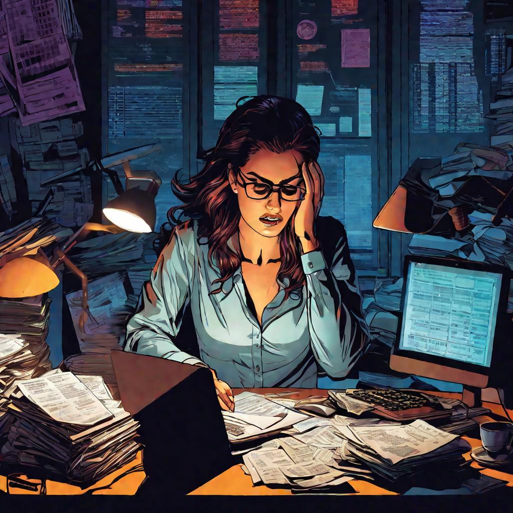 Бухгалтер бьется над расчетом НДС ночью