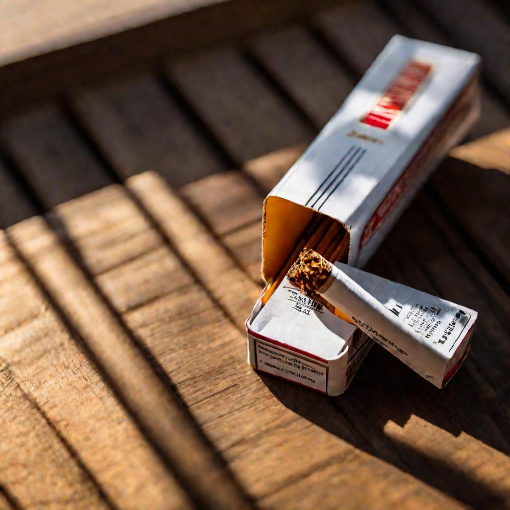 Пачка сигарет на столе