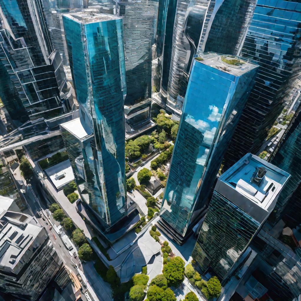 Панорамный вид делового квартала