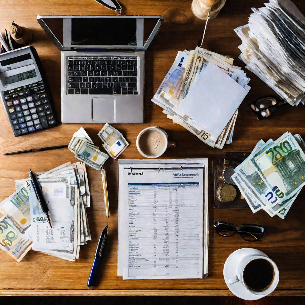 Налоговая документация на столе