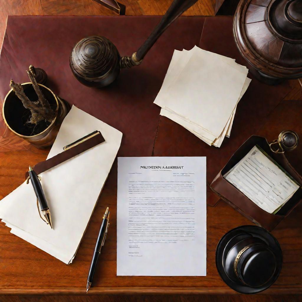 Документы на столе для продажи доли в ООО