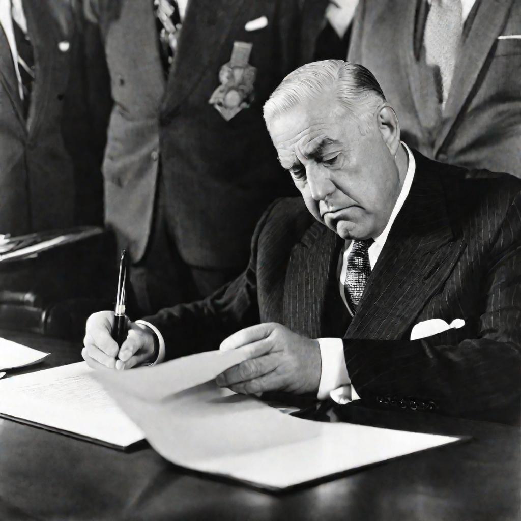 Портрет серьезного пожилого человека в костюме, который подписывает документ об уничтожении печати своей компании