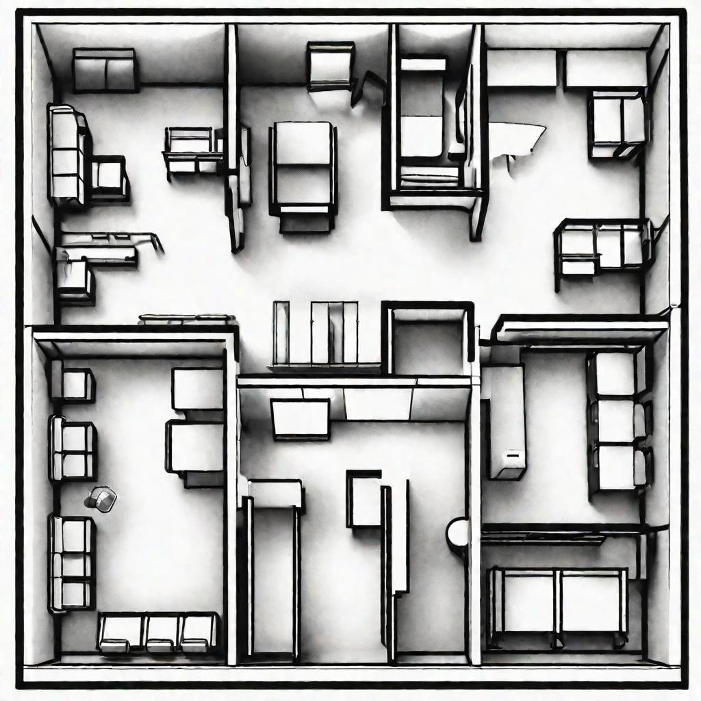 план офиса сверху