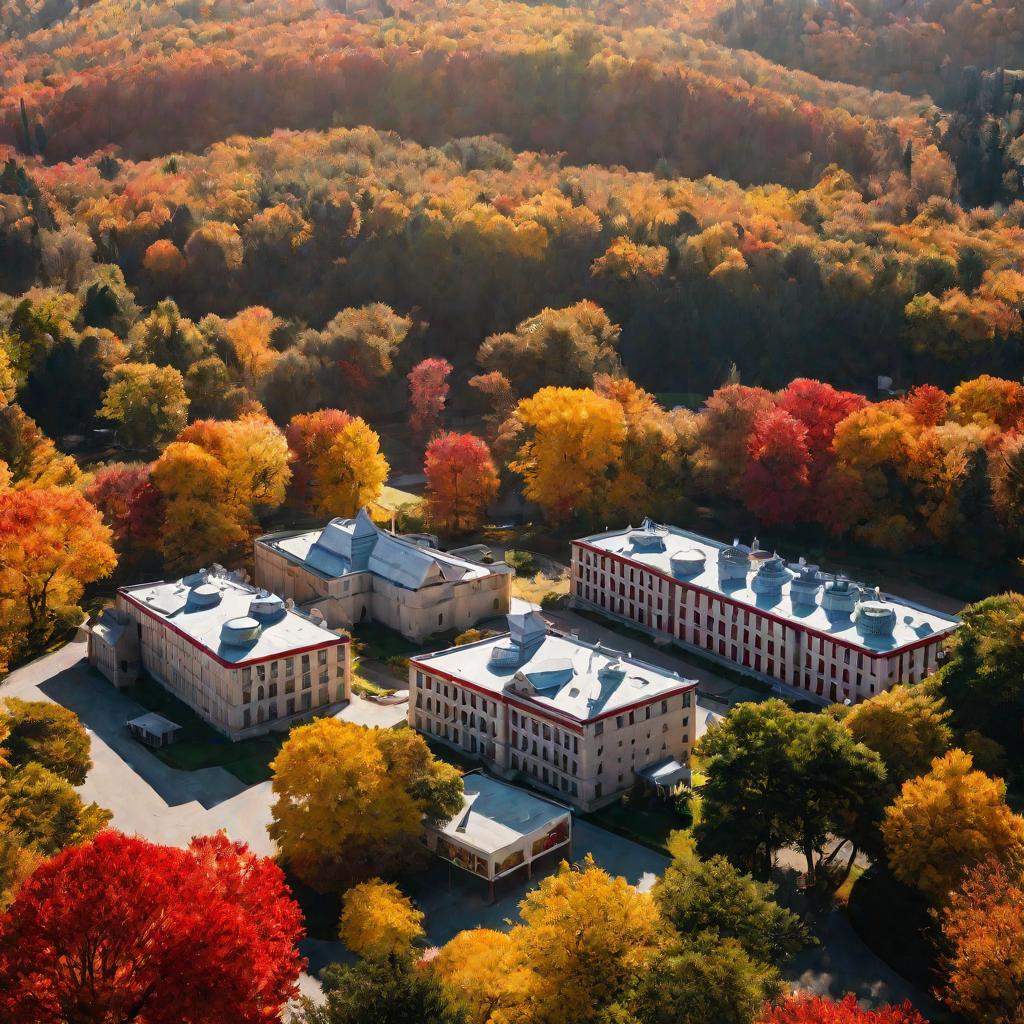 Военный городок осенью