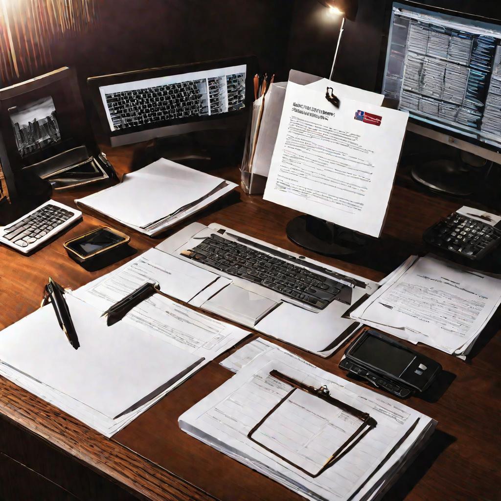 На рабочем столе лежит официальный документ