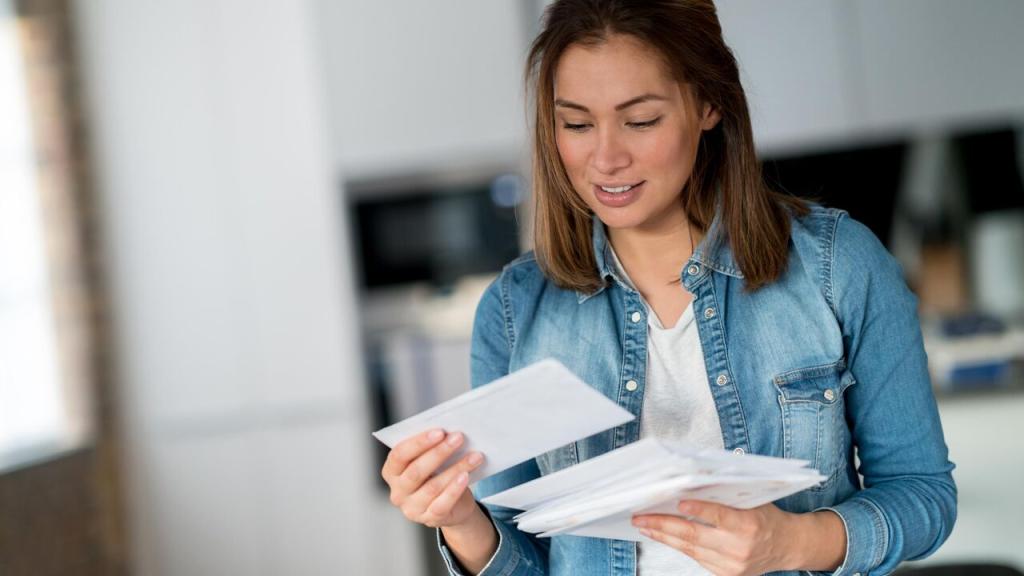 Девушка получила письма