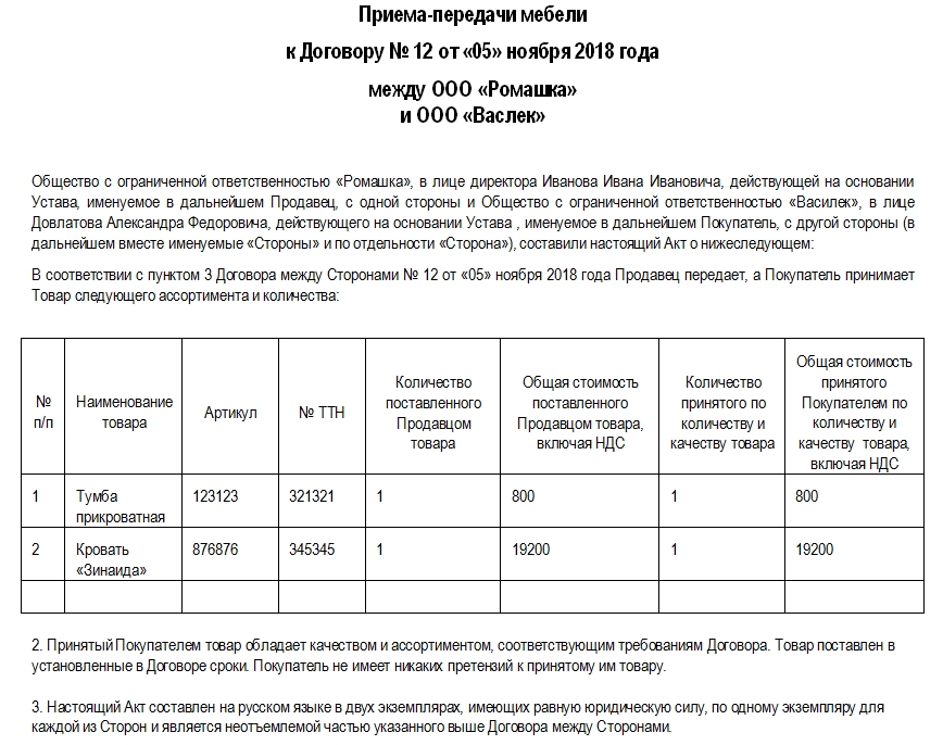 Акт приема передачи ювелирных изделий образец