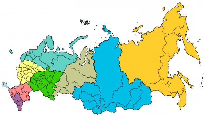 Сколько в России федеральных округов