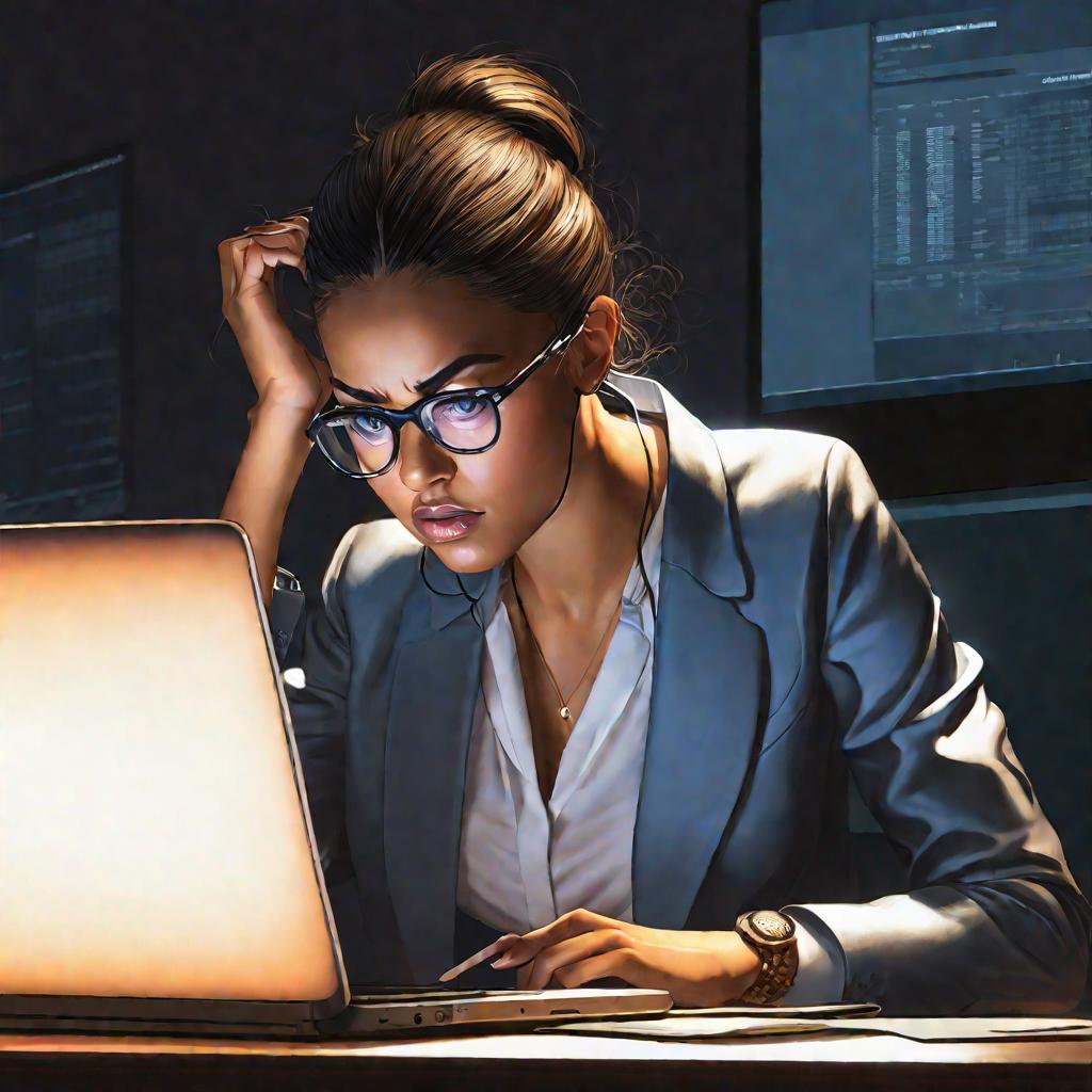 Девушка ищет ошибочный платеж