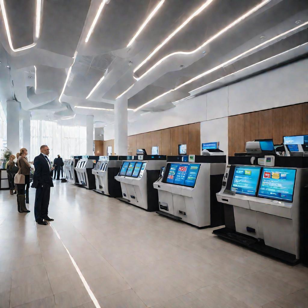 Офис УралСиб, люди общаются с консультантами