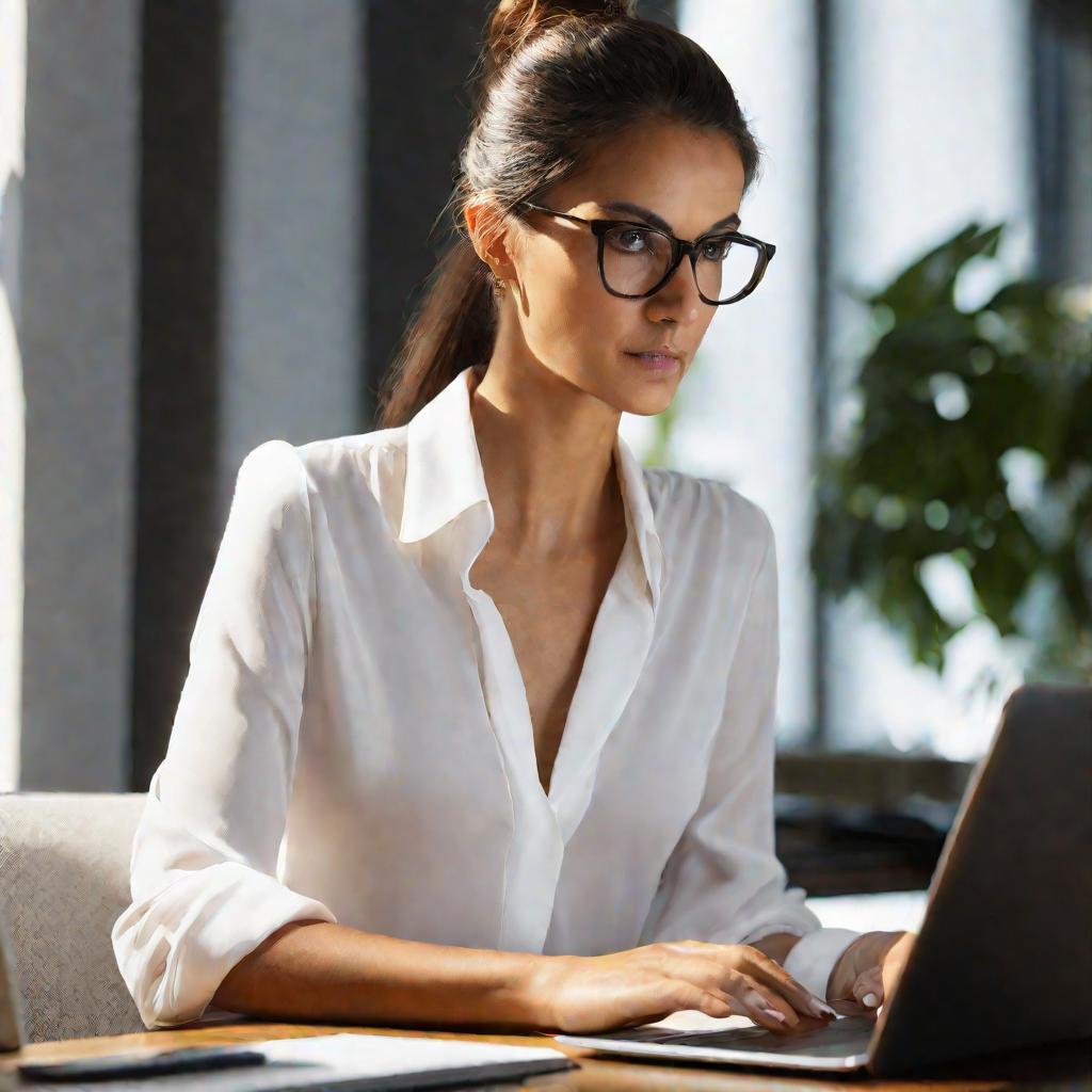 Женщина заполняет налоговую декларацию онлайн