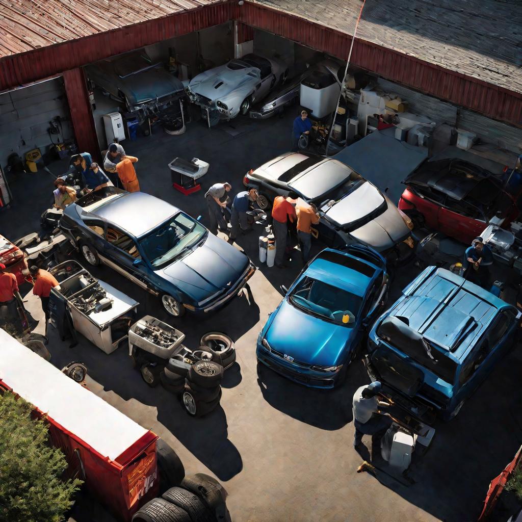 Ремонтные работы в автосервисе