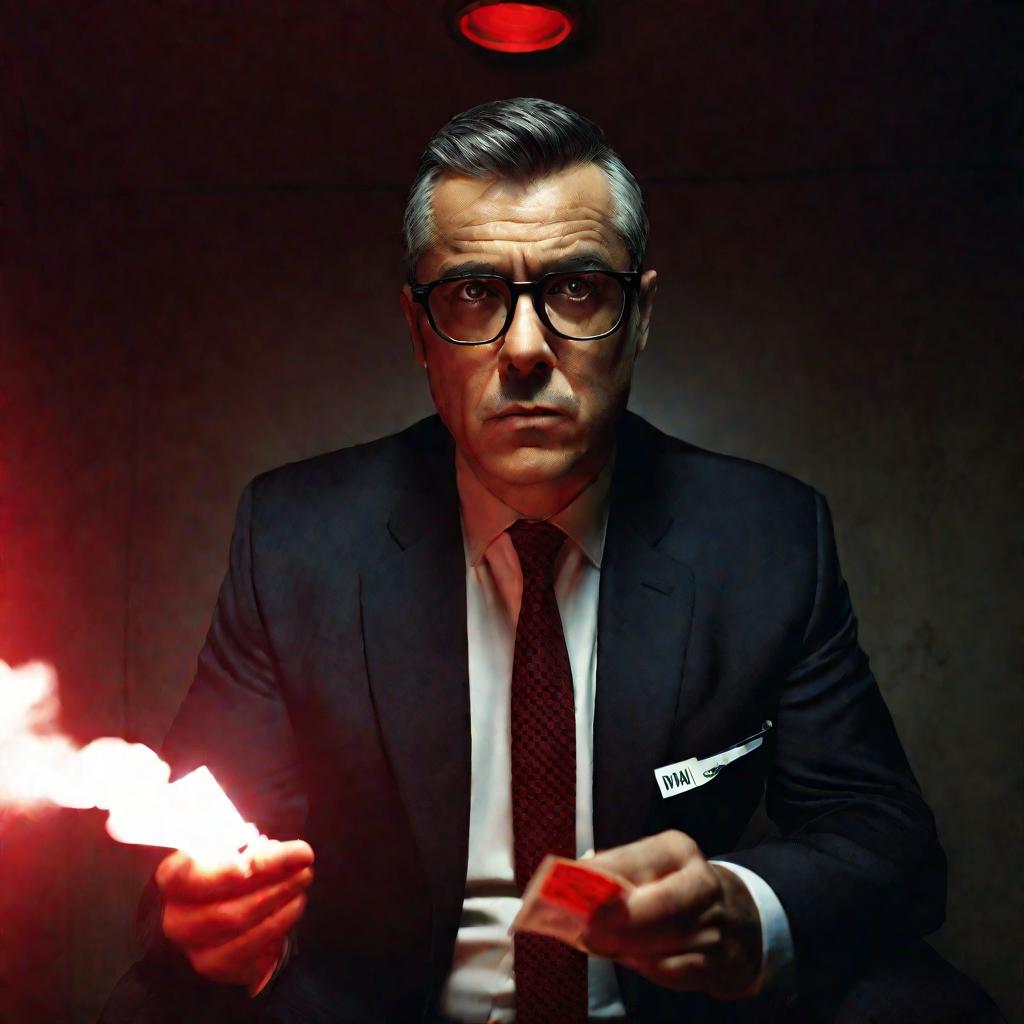 Мужчина с пачкой сигарет с фальшивой маркой