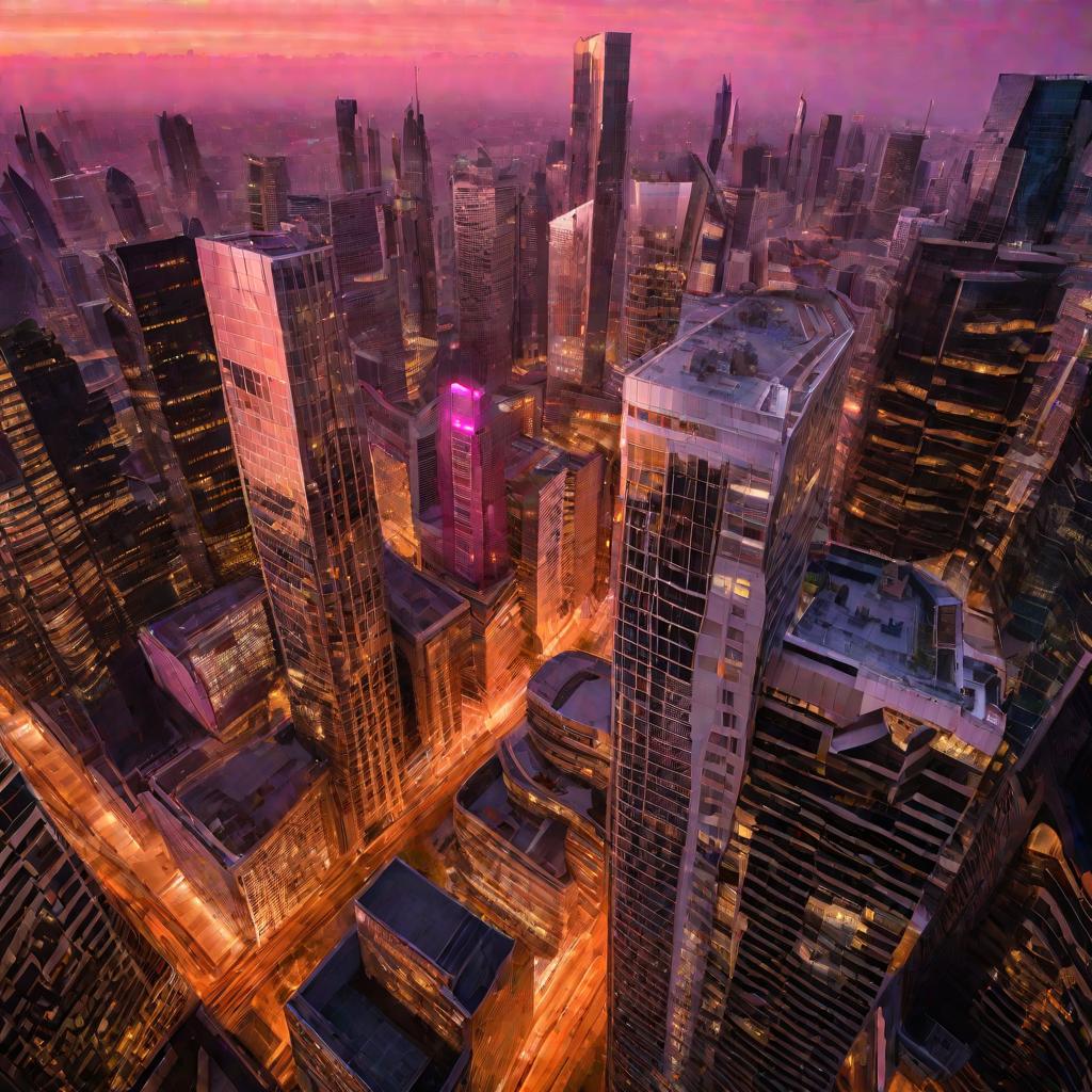 Небоскребы на рассвете