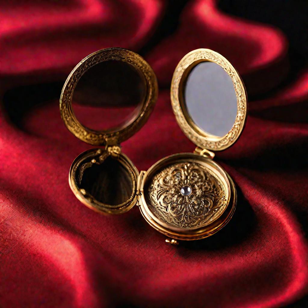 Старинный бракованный золотой медальон.