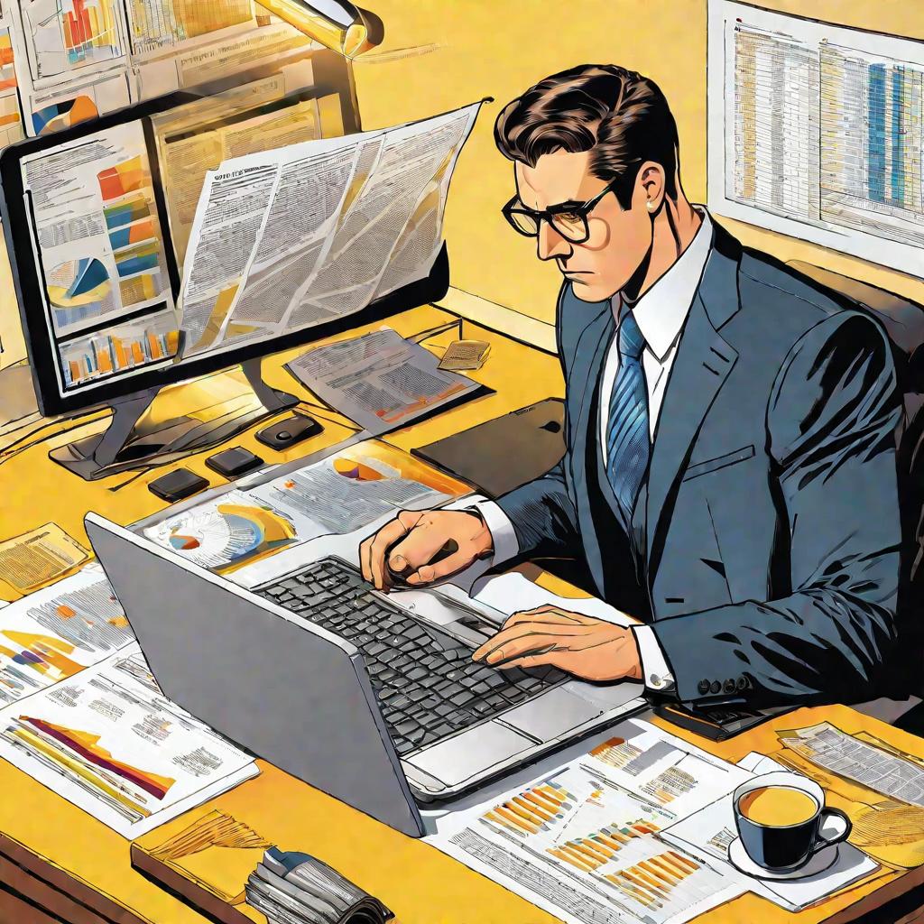 Бизнесмен за работой