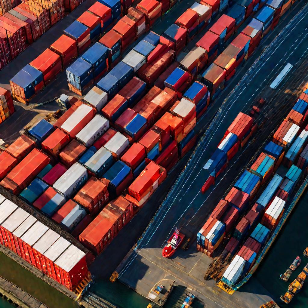 Таможенный досмотр автомобиля на пристани перед погрузкой в контейнер для экспорта.