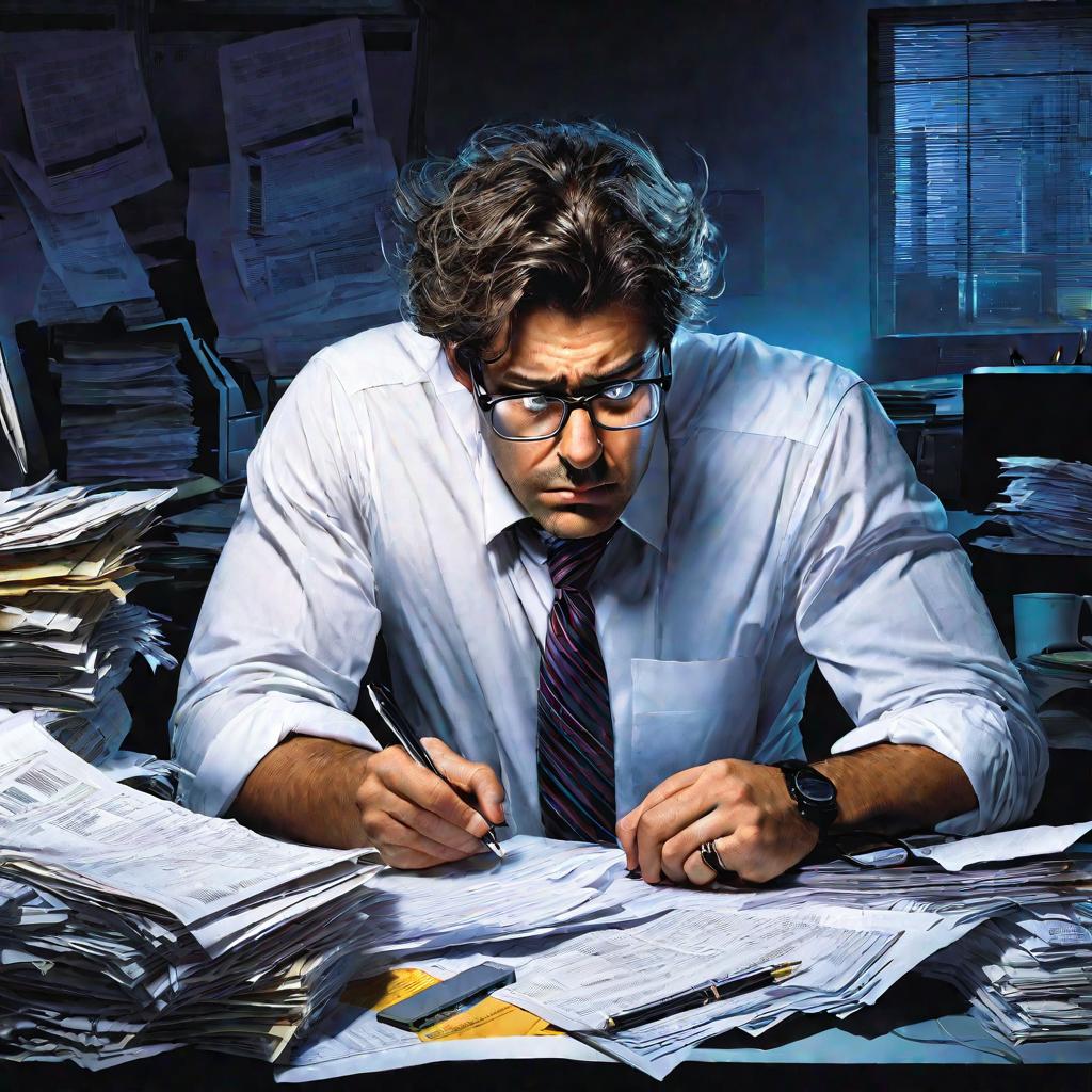 Напряженный бухгалтер