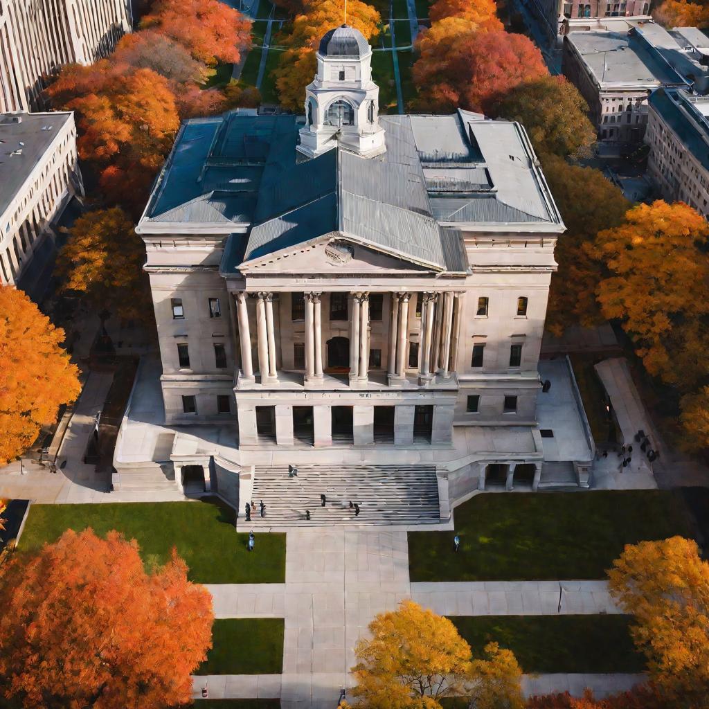 Здание суда осенью