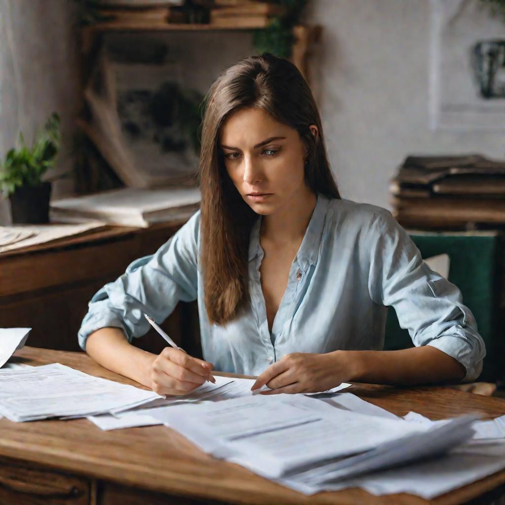 Девушка изучает документы о переводе дачи в ИЖС