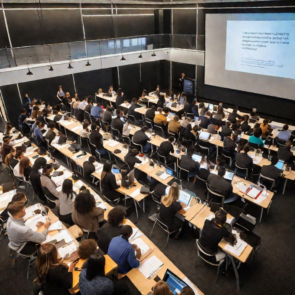 Обучение резервистов в ярком светлом зале