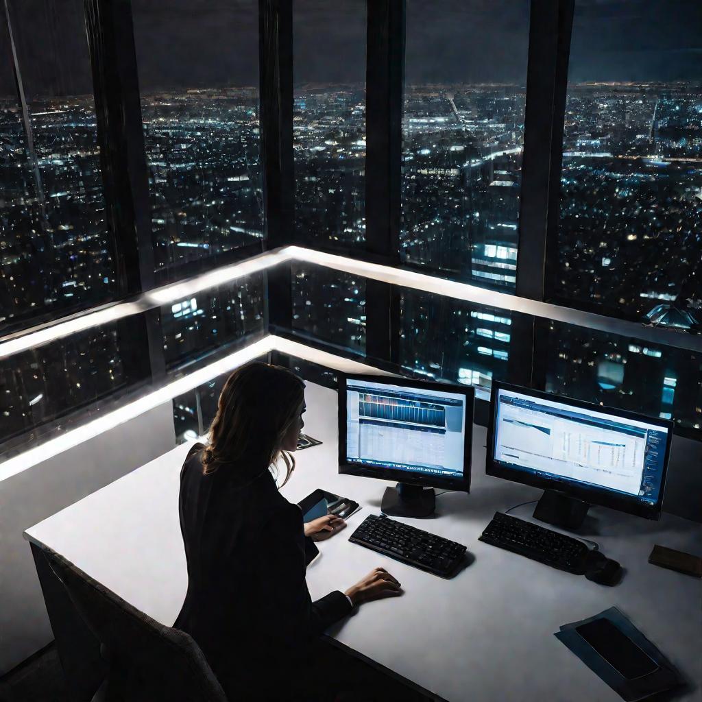 Вечерняя проверка отчетности перед дедлайном.