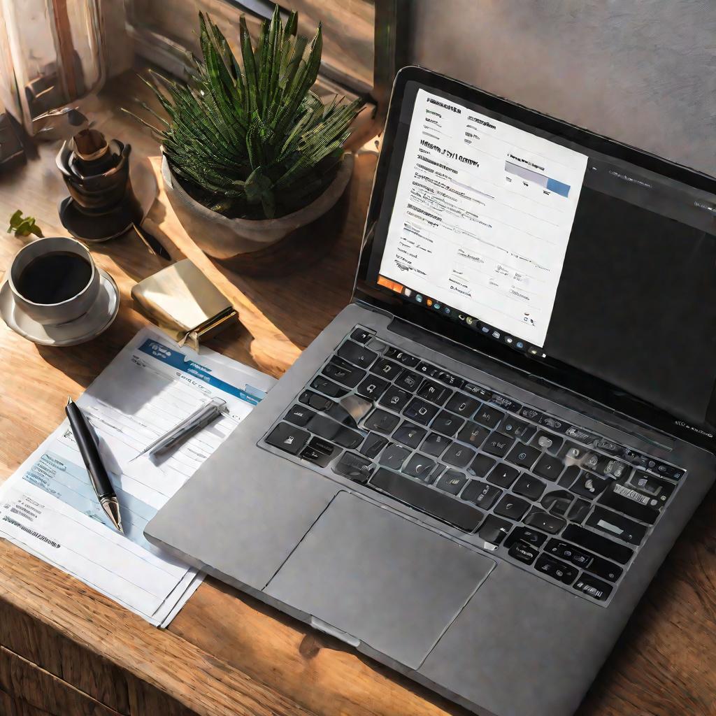 Ноутбук со счетами-фактурами