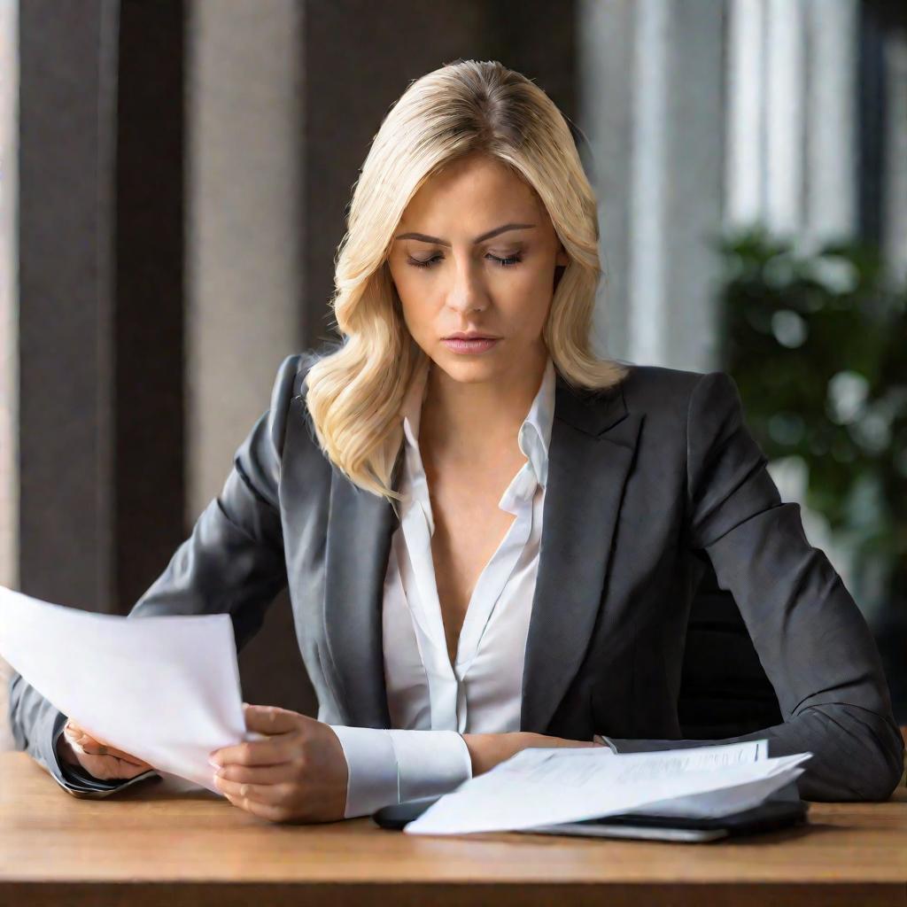 Портрет деловой женщины за работой