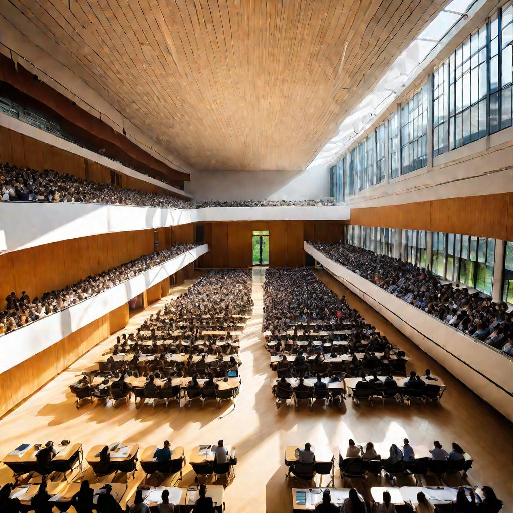 Студенты сдают экзамен в аудитории