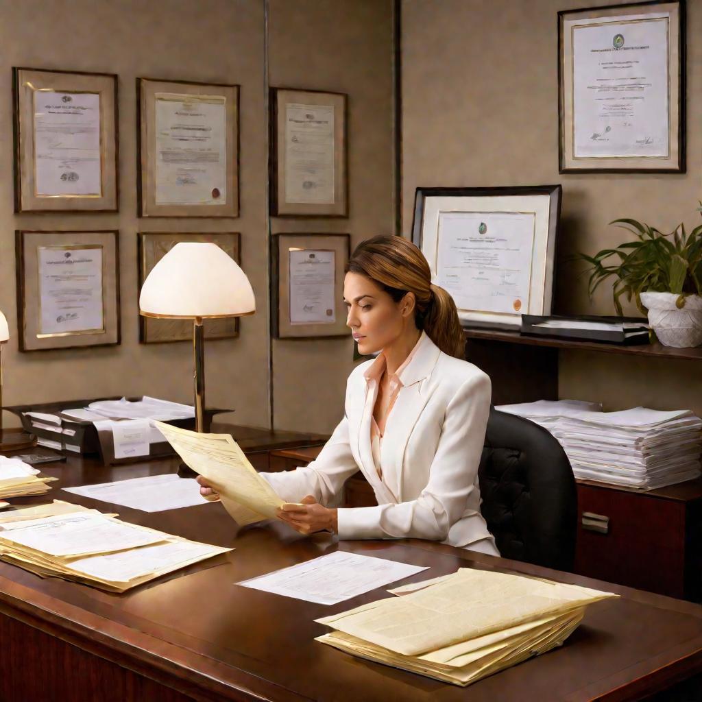 Специалист тщательно проверяет документы для получения фитосанитарного сертификата