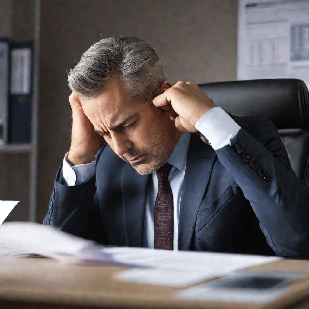 мужчина смотрит обеспокоенно на потерянную карту