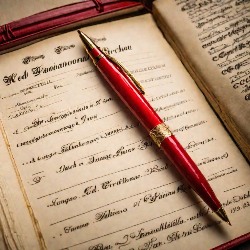 Красной ручкой в кадровой книге зачеркивается старая фамилия и записывается новая, указываются данные свидетельства о браке