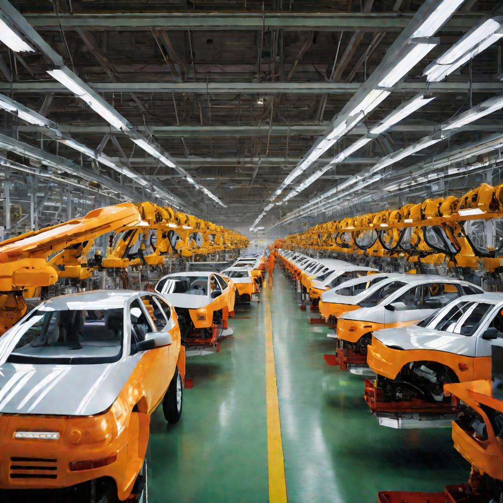 Конвейер на заводе