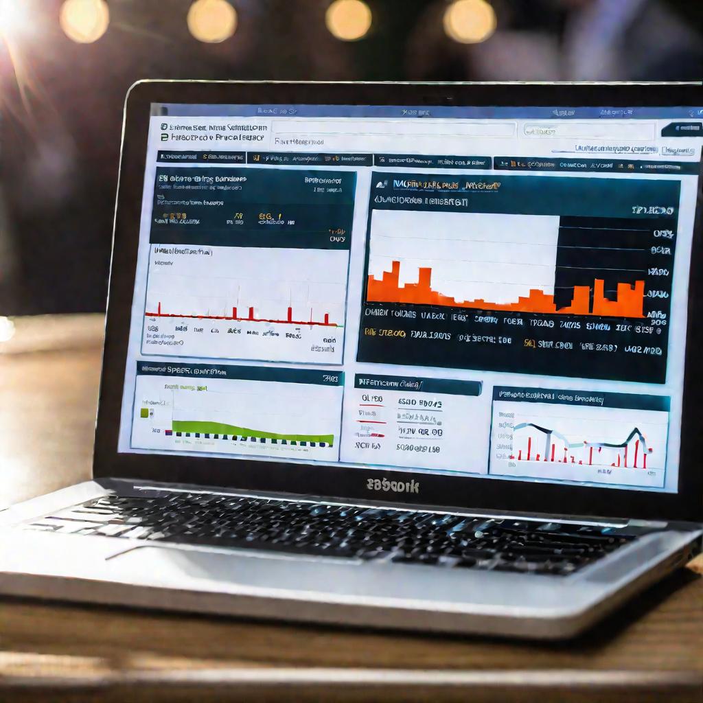 Экран ноутбука с открытой страницей электронной торговой площадки во время проведения аукциона