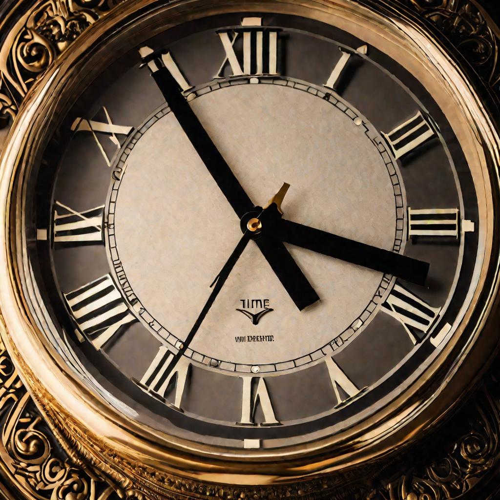 Часы на стене показывают без 5 минут полдень, иллюстрируя ограниченное время на конкурс