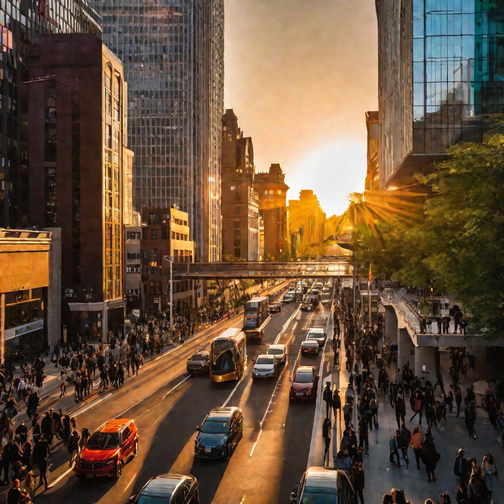 Улица города вечером