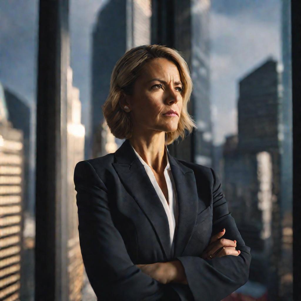 Портрет деловой женщины у окна