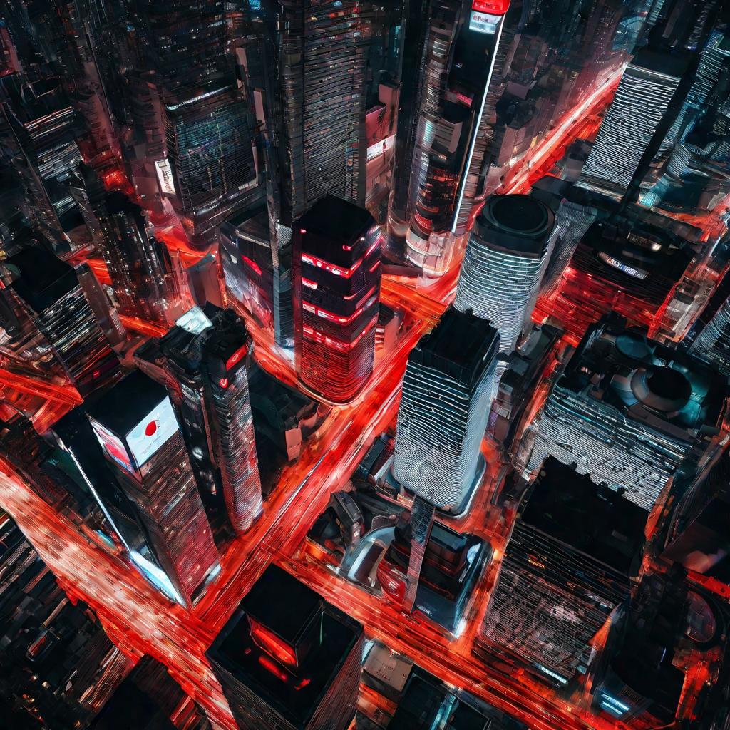 ночной вид города из космоса