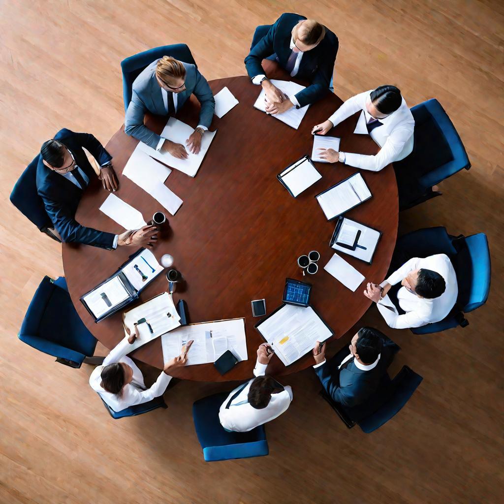 Энергичное совещание в офисе