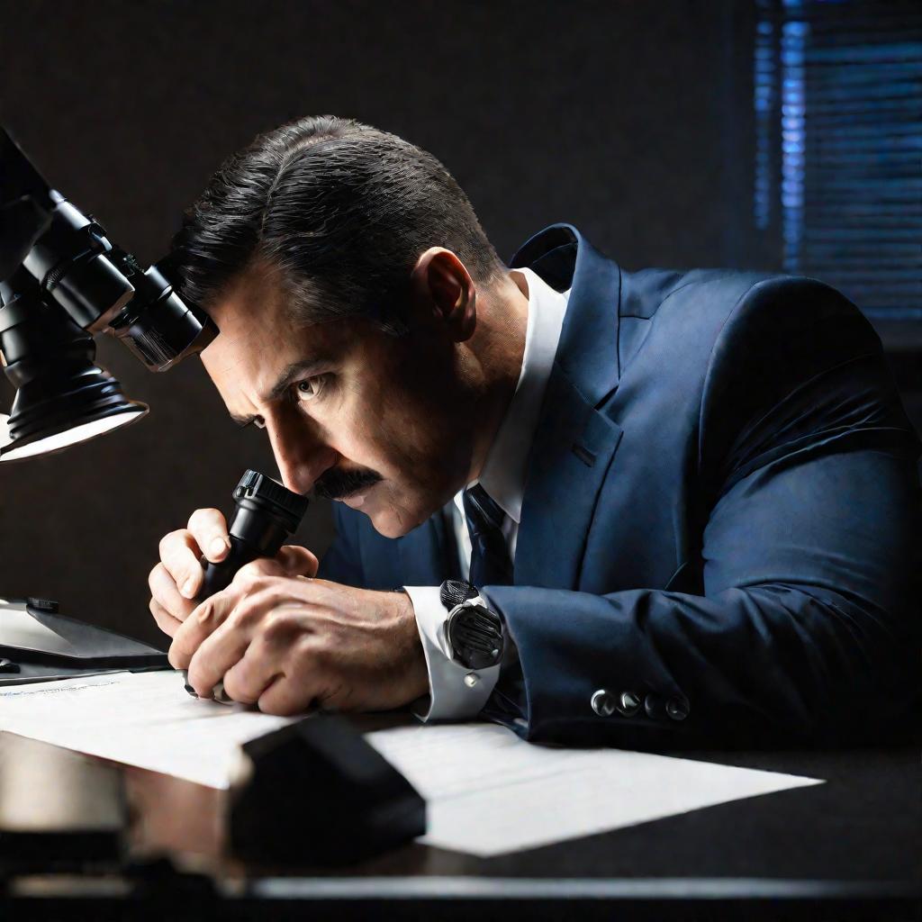 Эксперт исследует отпечатки