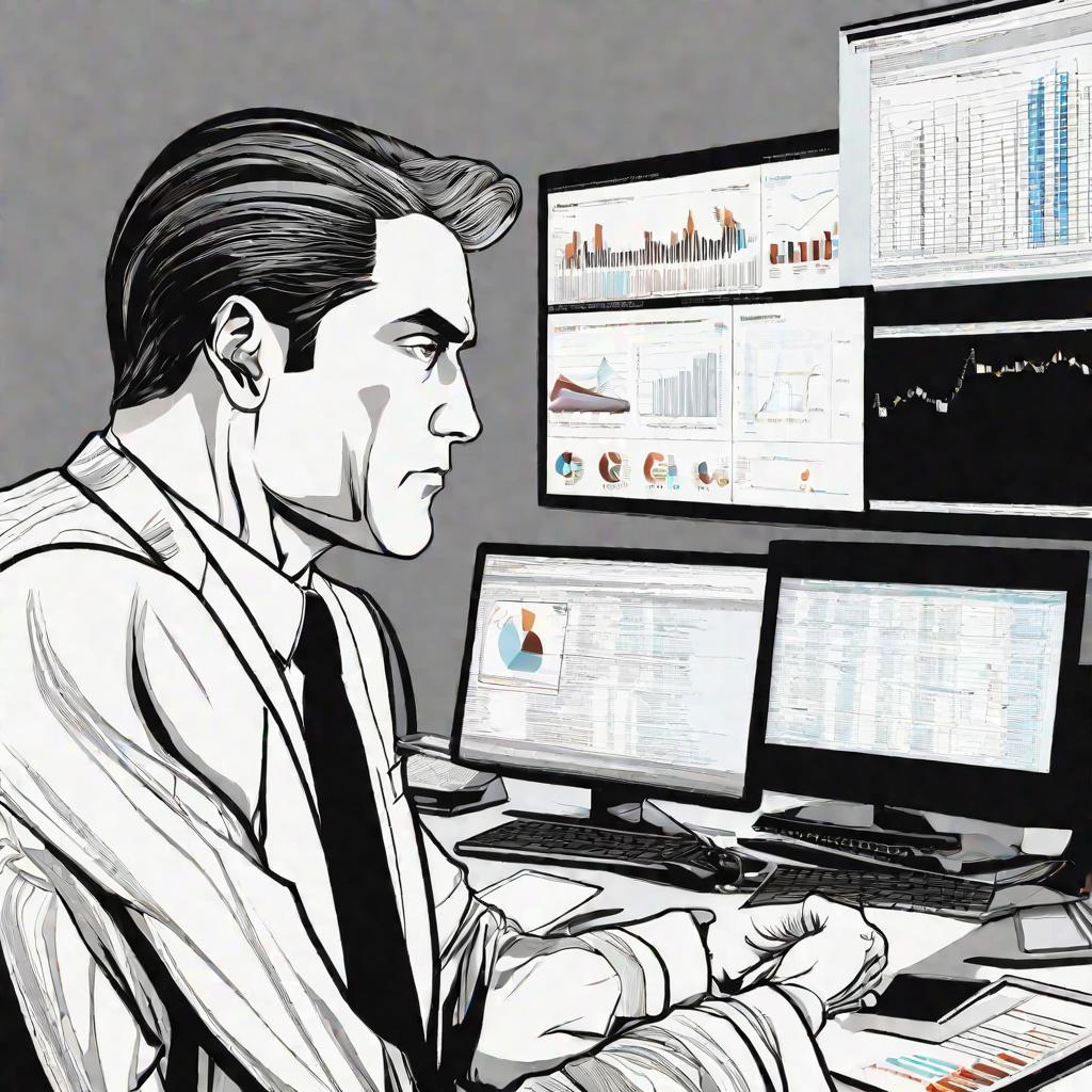 Мужчина за компьютером