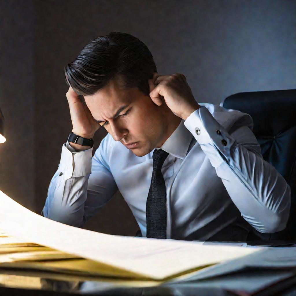 Портрет уставшего мужчины