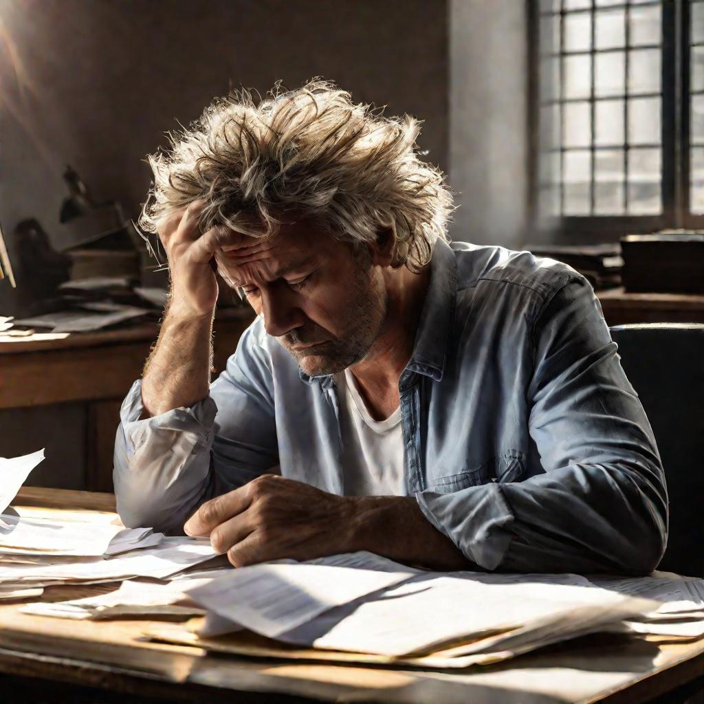 Мужчина с долговыми проблемами