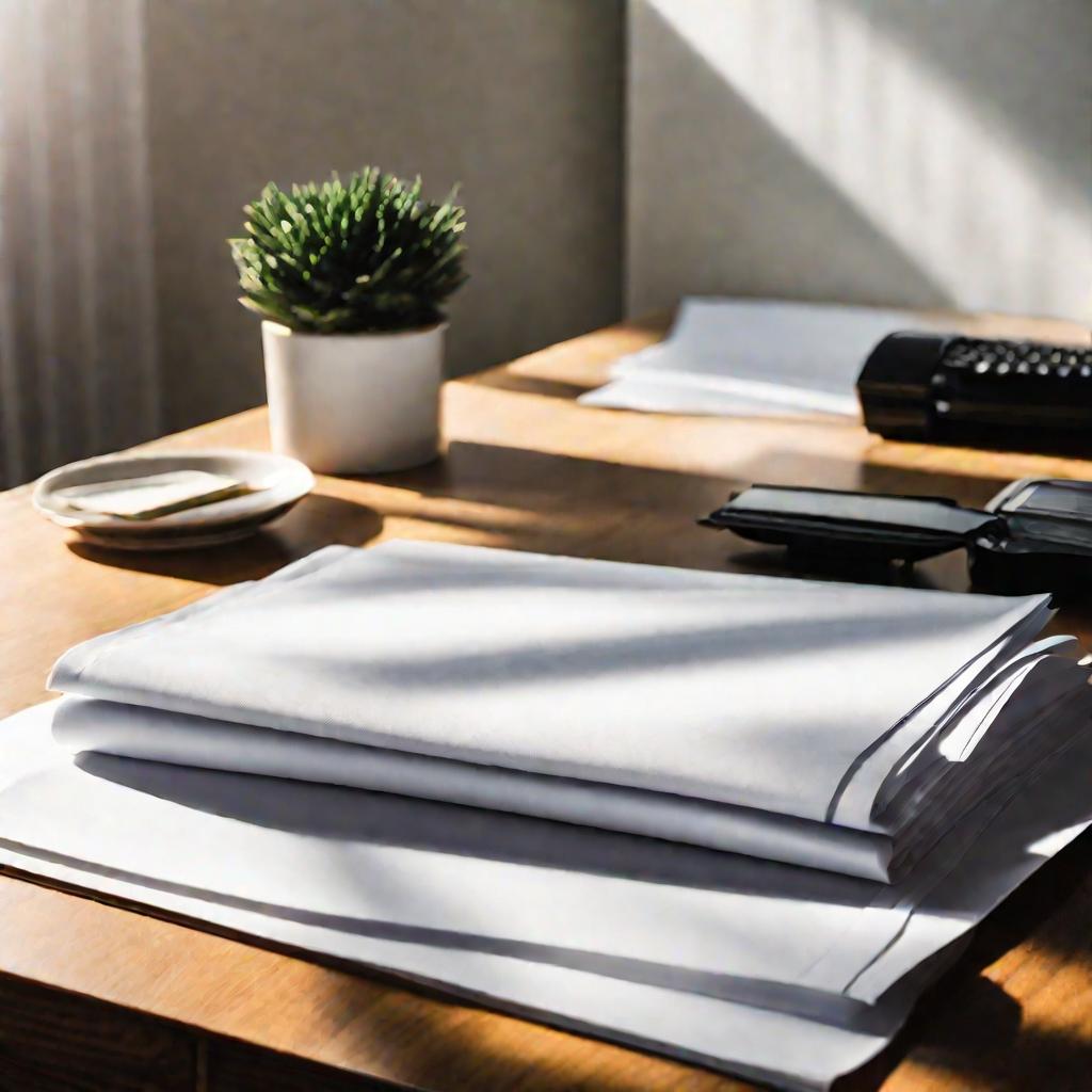 Стол с документами офиса при заключении договора