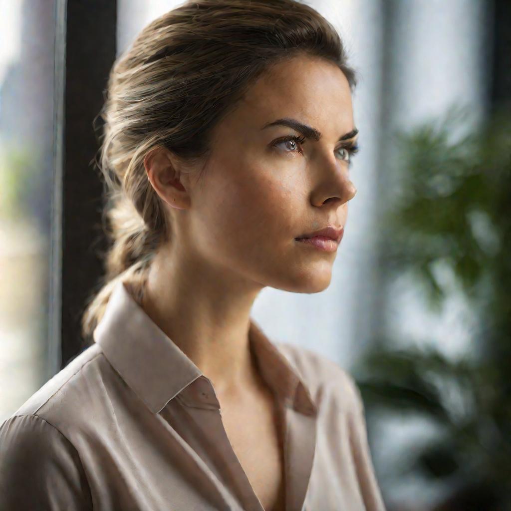 Портрет молодой женщины в деловой одежде