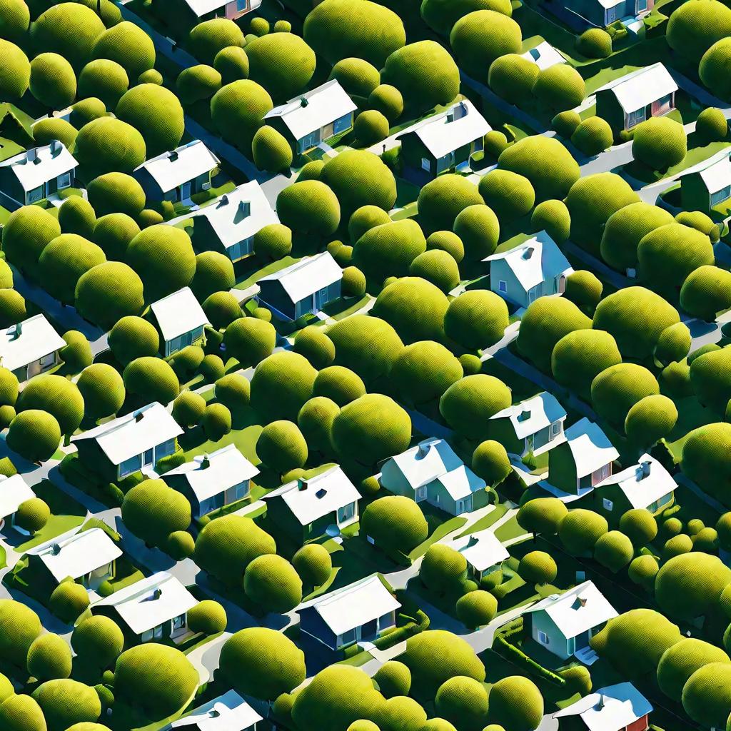 Вид жилого района с высоты