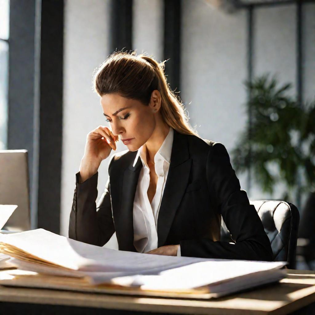 Портрет деловой женщины за работой