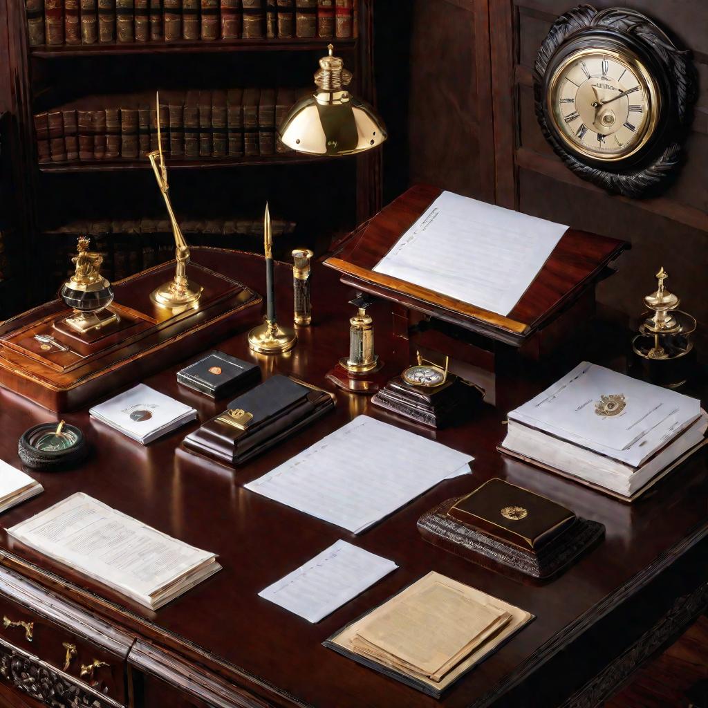 Стол с бумагами сверху