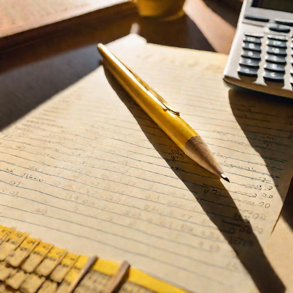 Подробная запись цифр и вычислений в бумажной ведомости